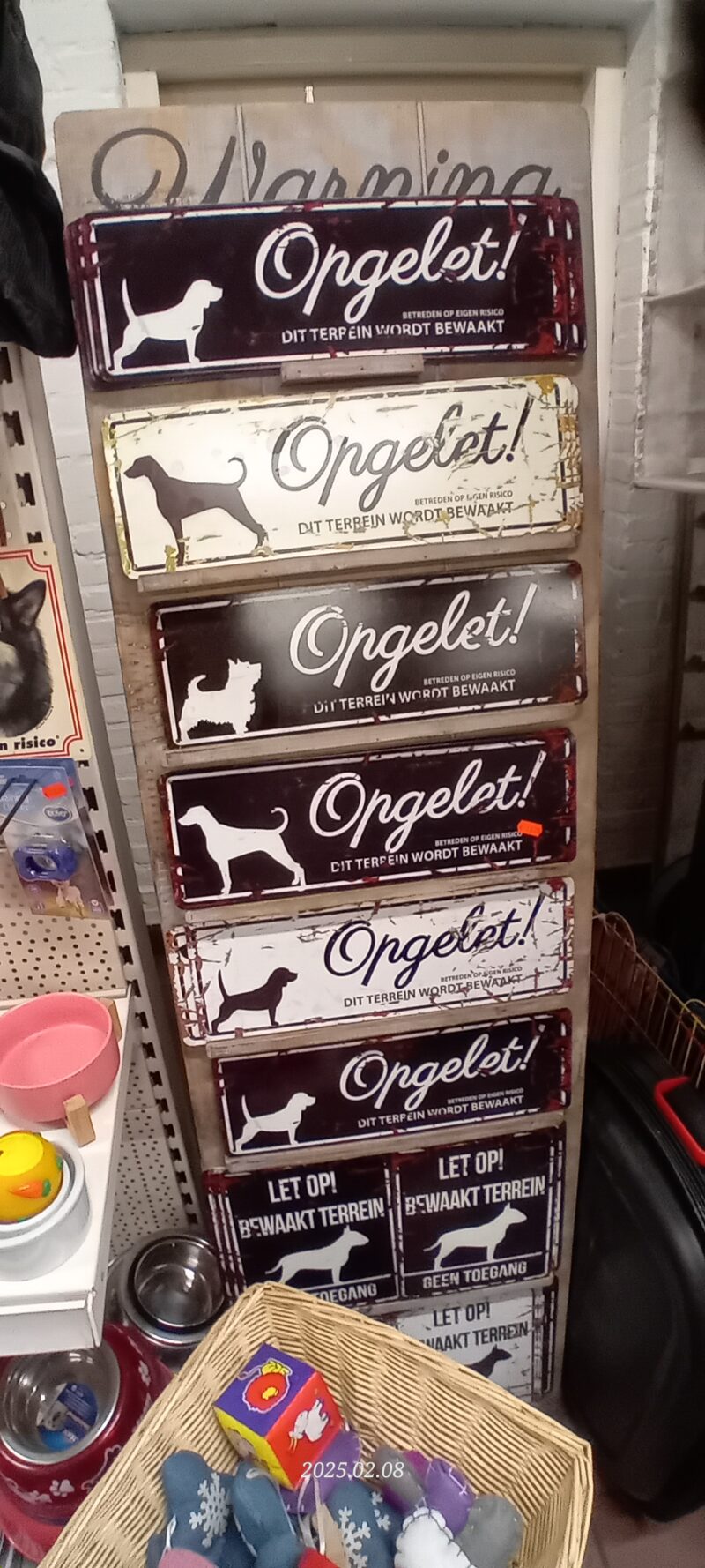 Opgelet Waarschuwing let op de hond ART: 2117