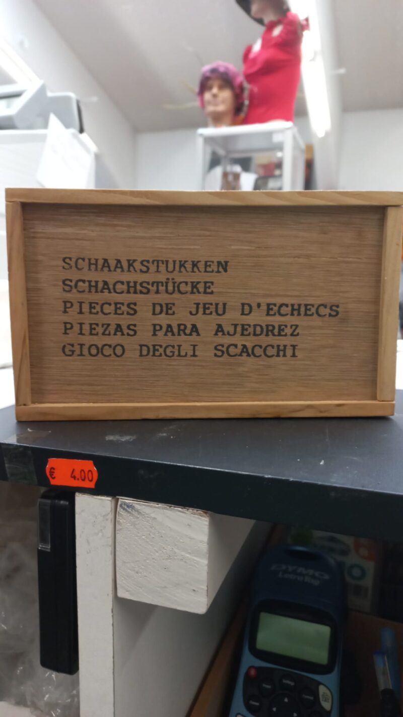 Houten schaakstukken in doos AR.2101 - Afbeelding 4