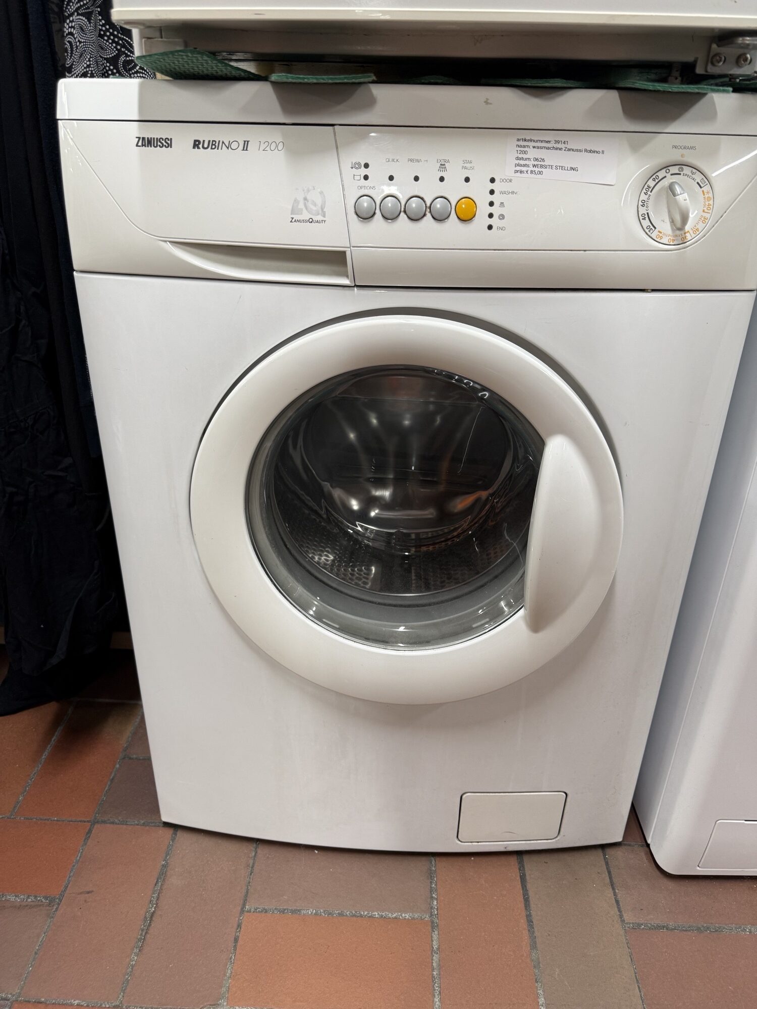 VERKOCHT Zanussi waschmachine Rubino 1200 artnr. 36142