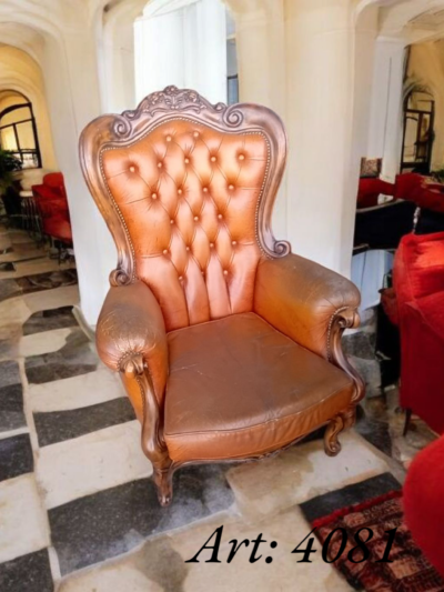 Leren Franse Barokzetel Art 4081