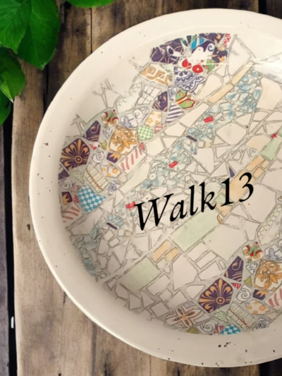 keramieke ingekleurde drinkwaterbak Art 4084