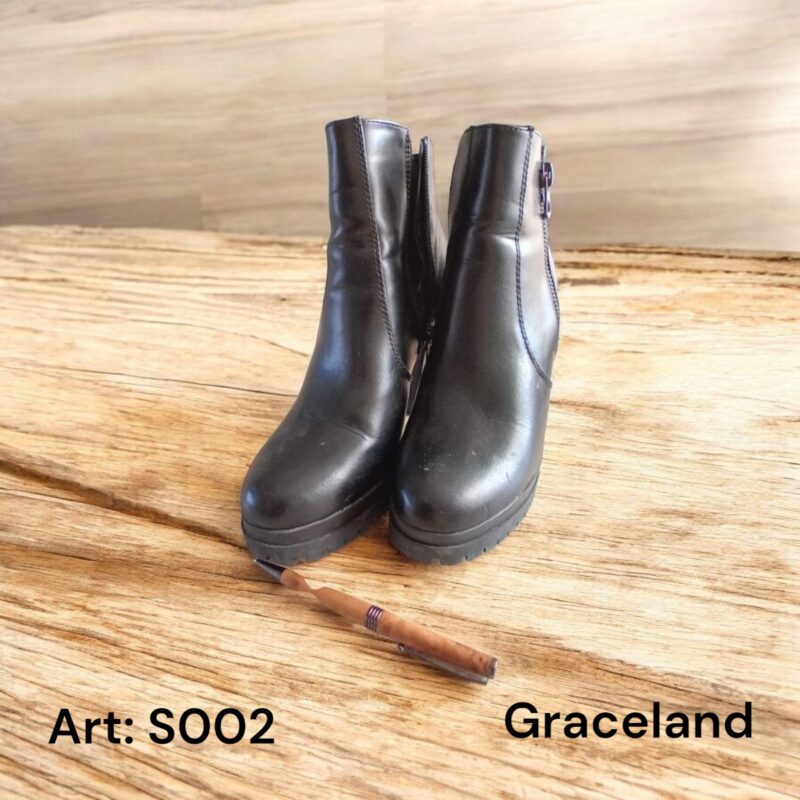 Zwarte enkellaars sierrits ART: S002 - Afbeelding 5