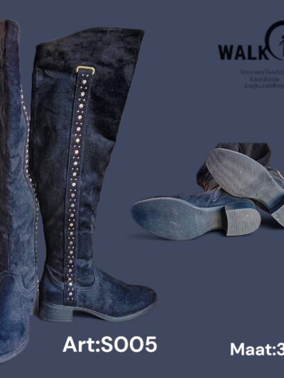 Suede zwarte laarzen ART: S005