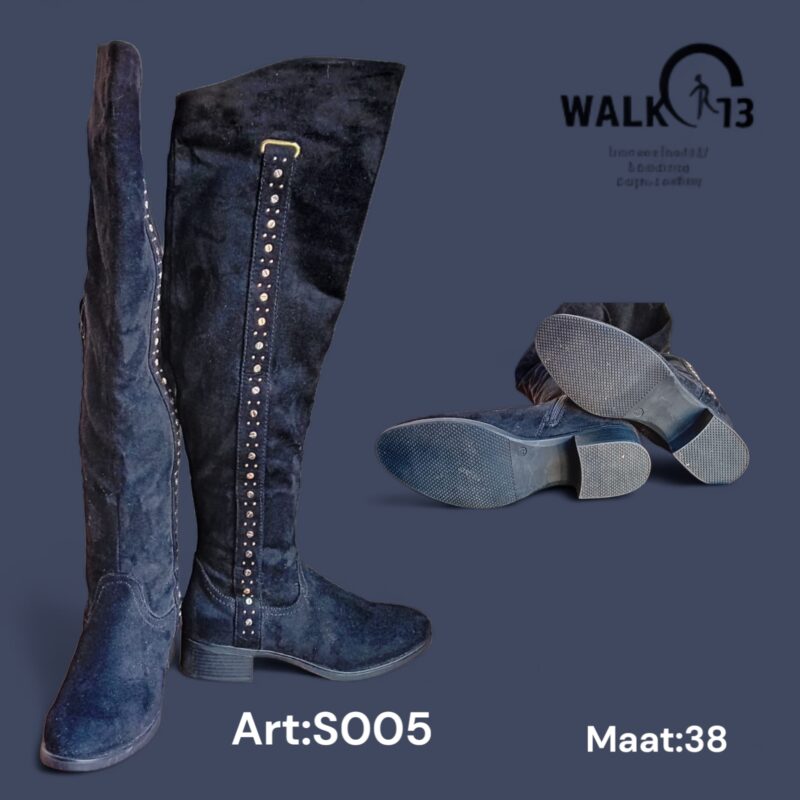 Suede zwarte laarzen ART: S005