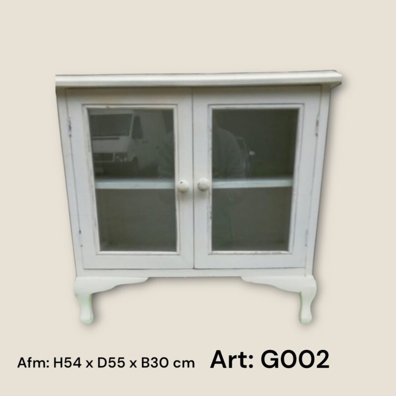 Brocante kastje met glasdeuren ART: G002 - Afbeelding 5