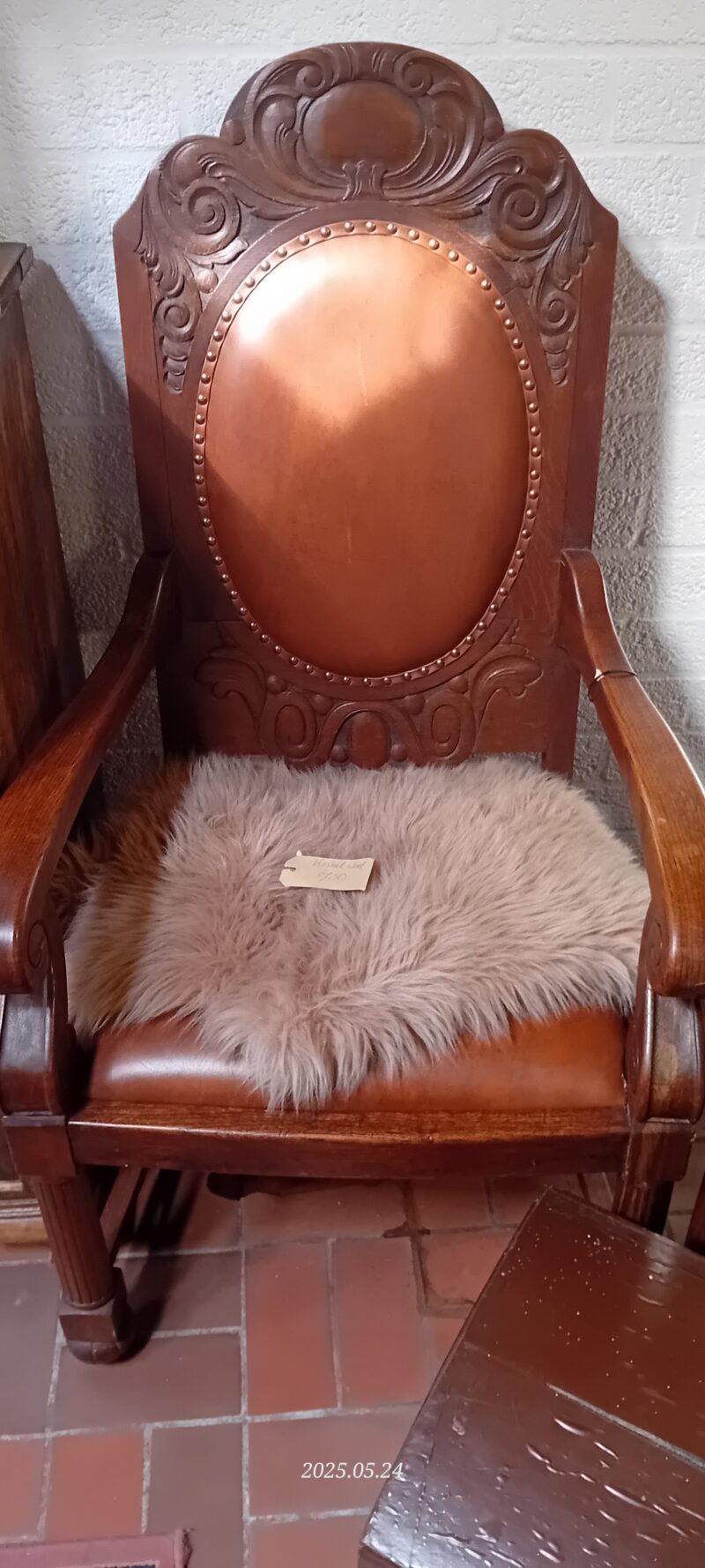 Oak corred entry chair / kastelen stoel ART: 4399 - Afbeelding 3