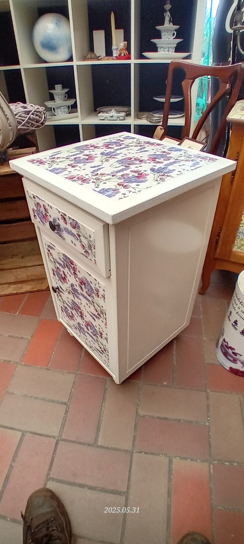 Vintage gepimpt dubbel nachtkastje ART: 4401 - Afbeelding 2