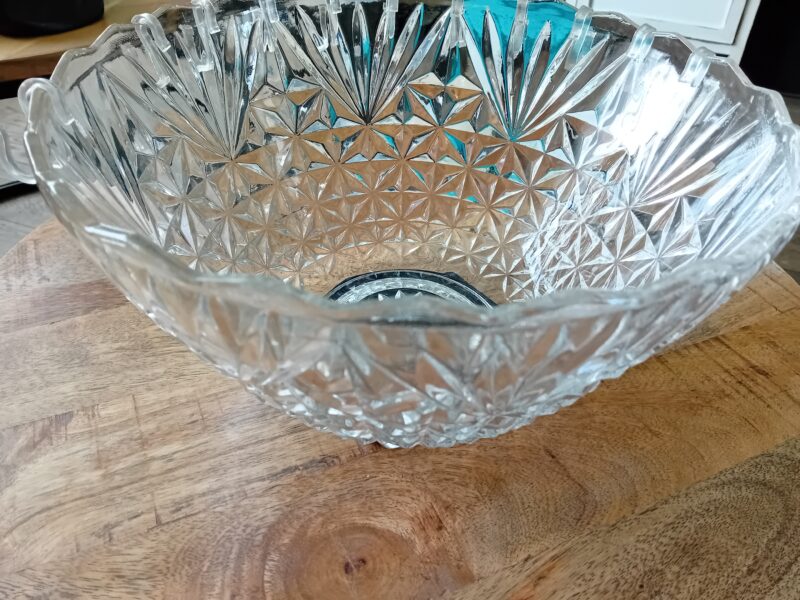Chrystal serving bowl set with glass mugs Art: 37556