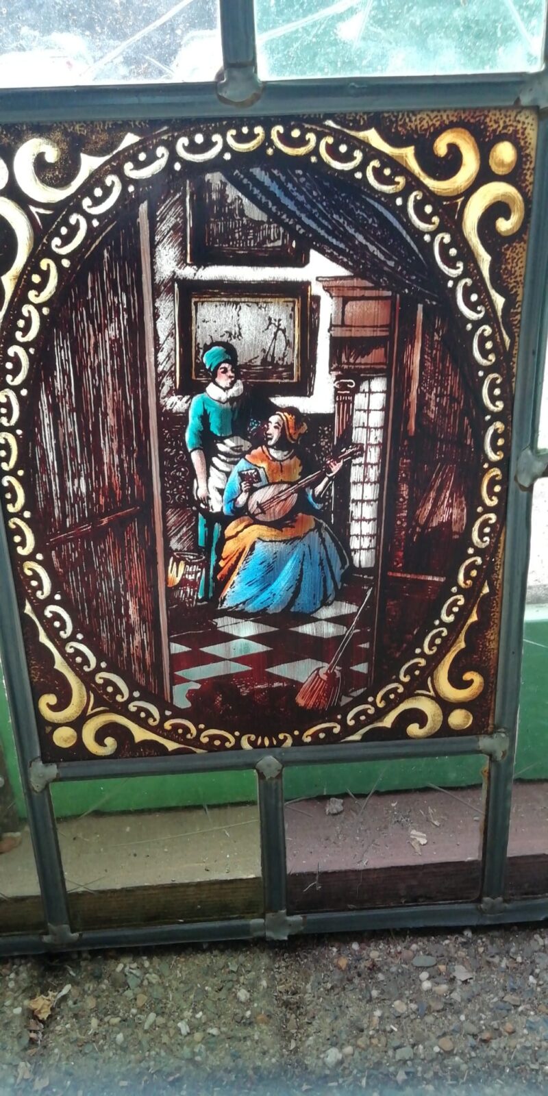 Rechthoekig glas in lood ART: 4446