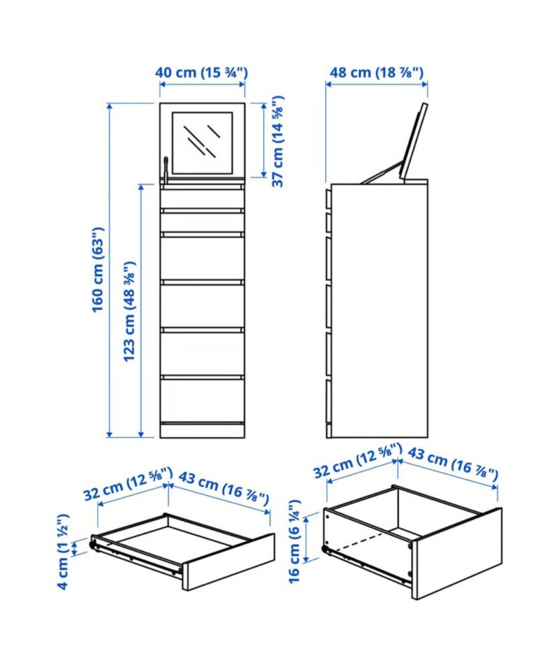 stijlvolle Malm  kast van Ikea - Afbeelding 5