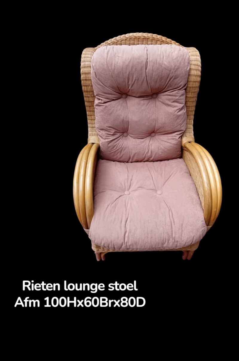 2 x Rieten Lounge stoelen Artikelnummer: 38005 - Afbeelding 3