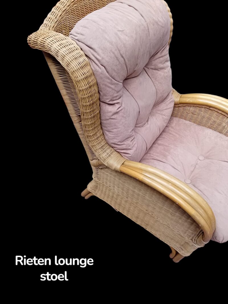 2 x Rieten Lounge stoelen Artikelnummer: 38005 - Afbeelding 2