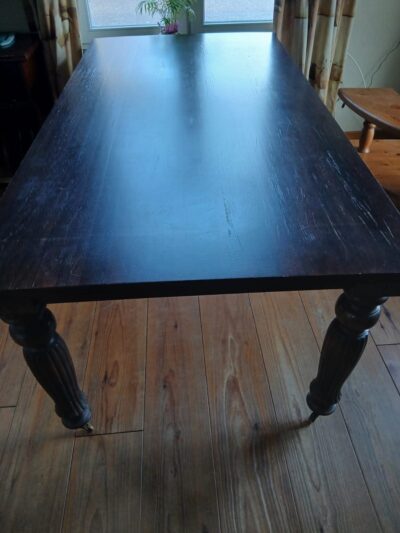 Victoriaanse eiken eettafel