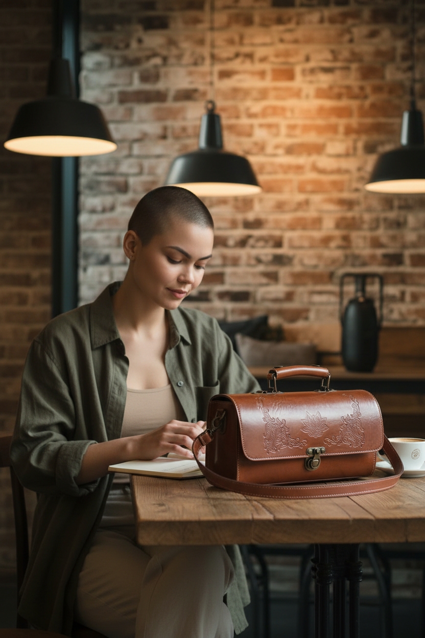 rundleren handtas - Afbeelding 3