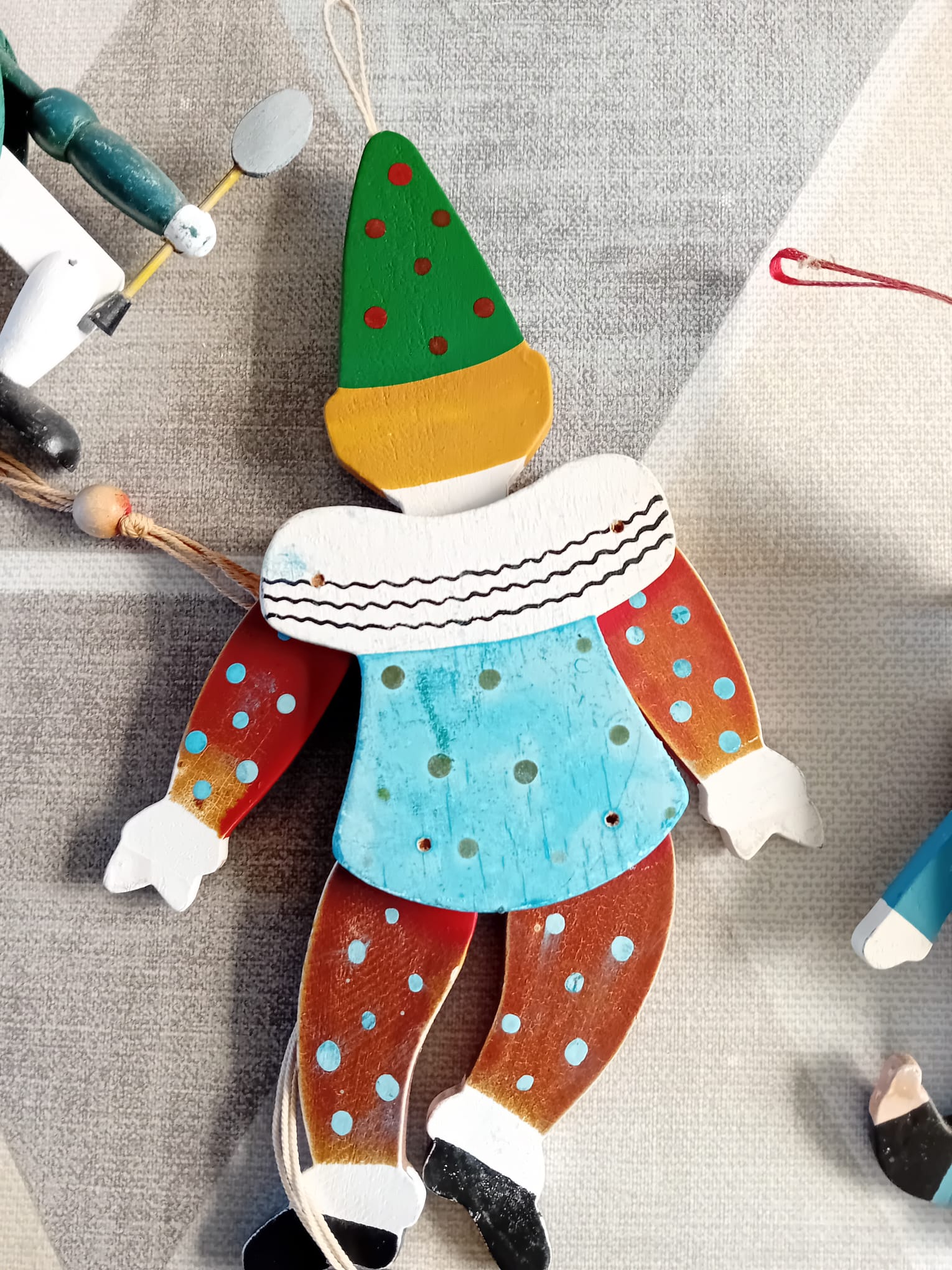 4 houten trekpoppen - Afbeelding 8