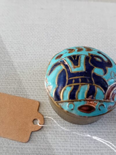 Vintage Pillendoosje elephant art: