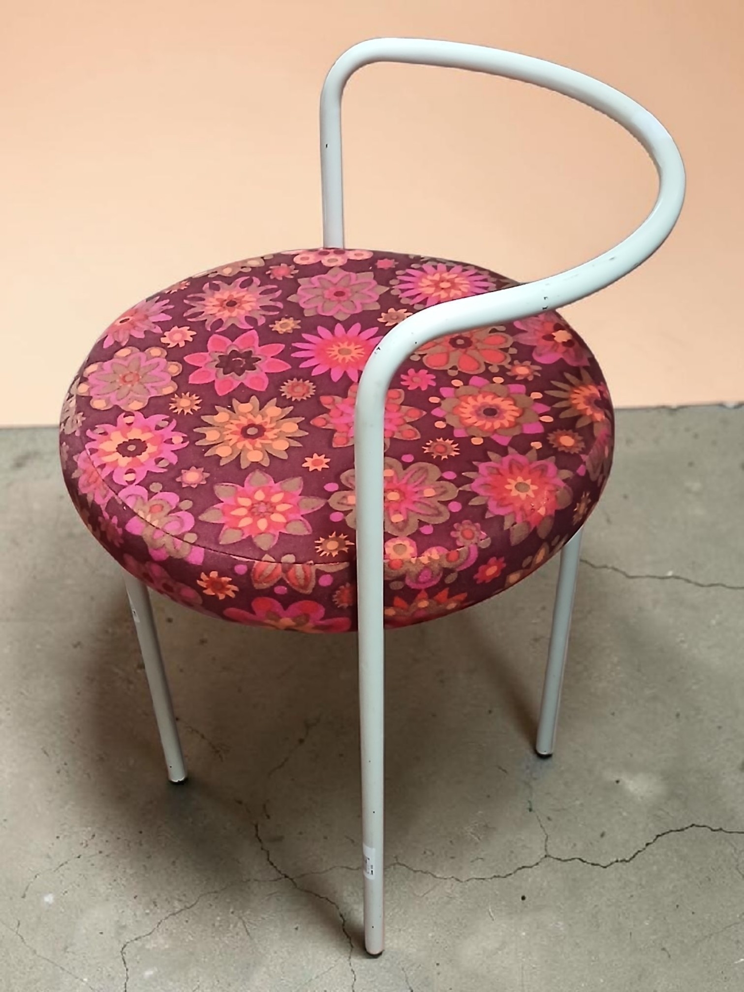 vintage buisframe krukje (of tabouret) Art: 39188 - Afbeelding 3