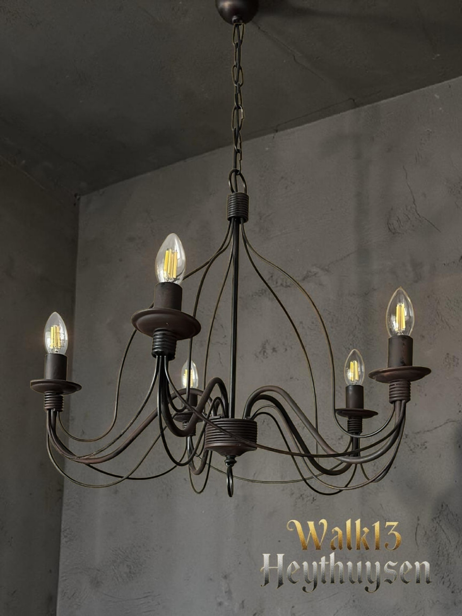 Plafondlamp Ideal Lux Corte SP5 Ruggine - Afbeelding 2
