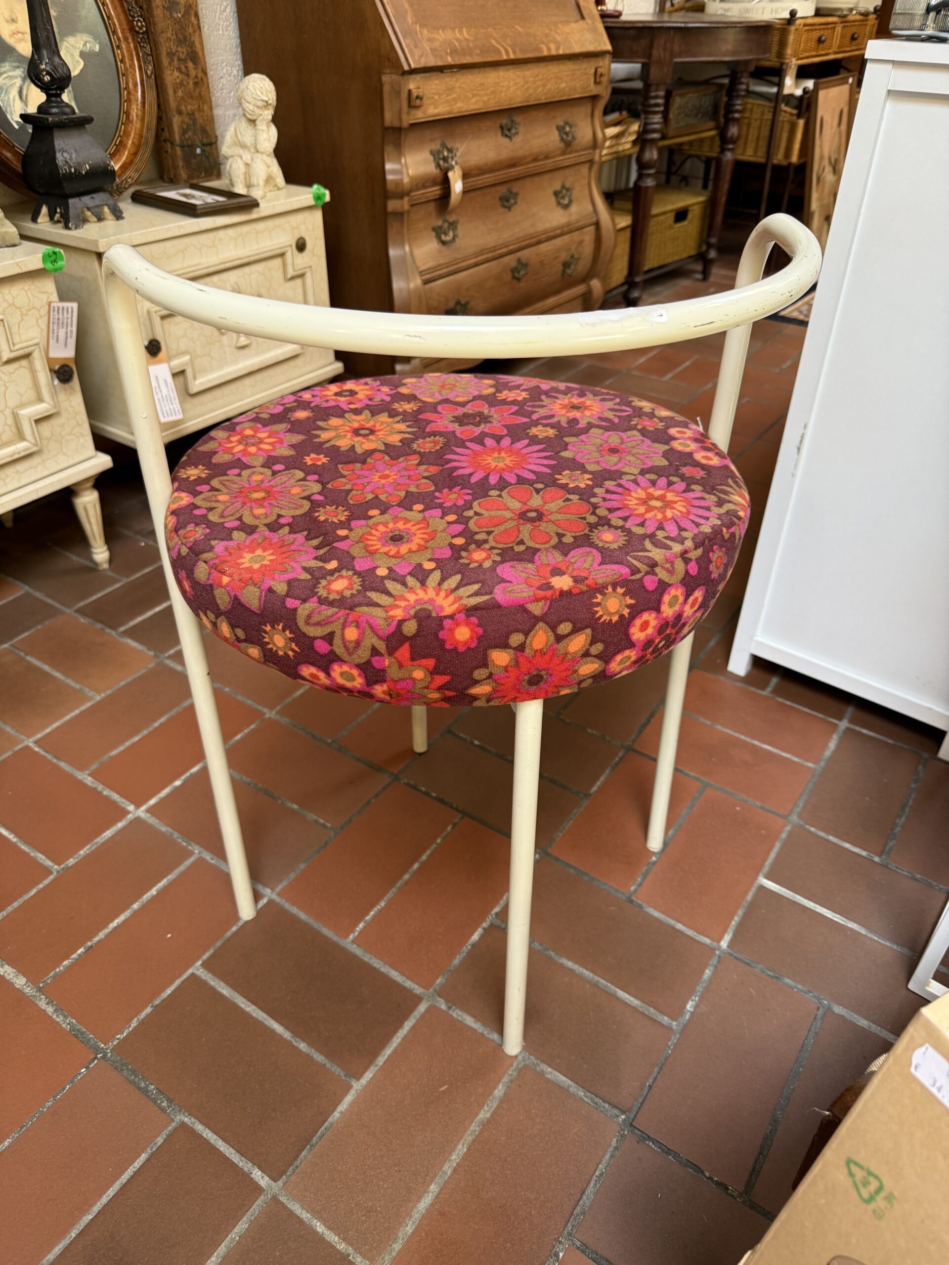 Retro krukje met bloemenprint artnr.39318 - Afbeelding 4
