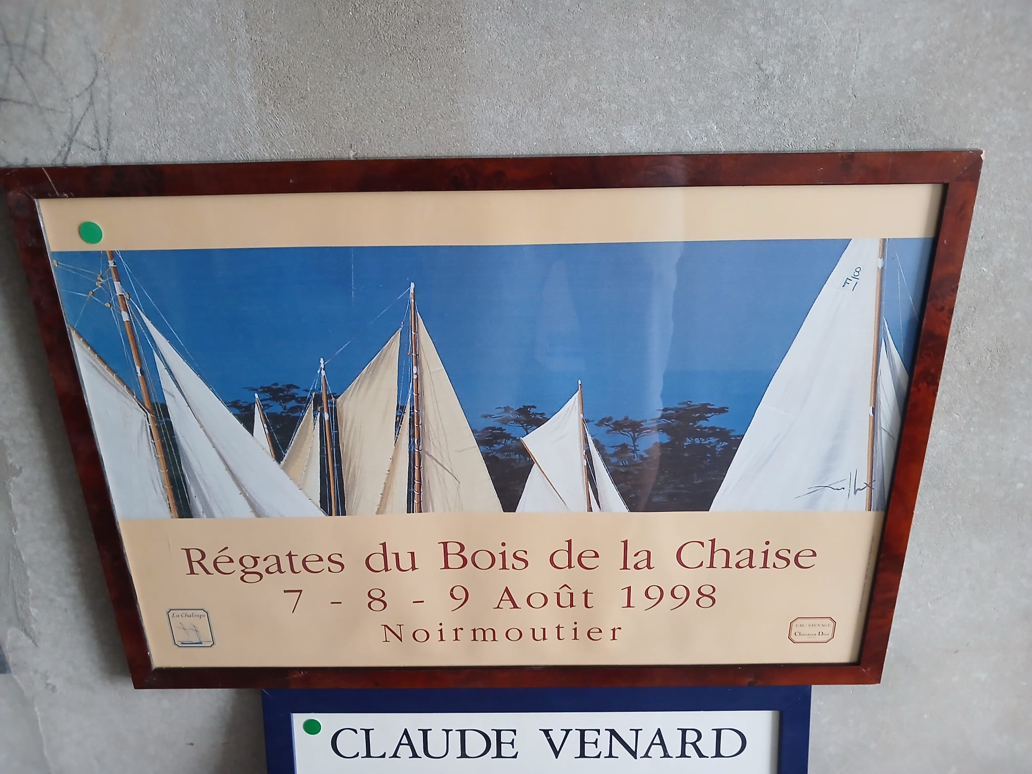 Ingelijste Poster Régates du Bois de la Chaise. Art.nr 39413