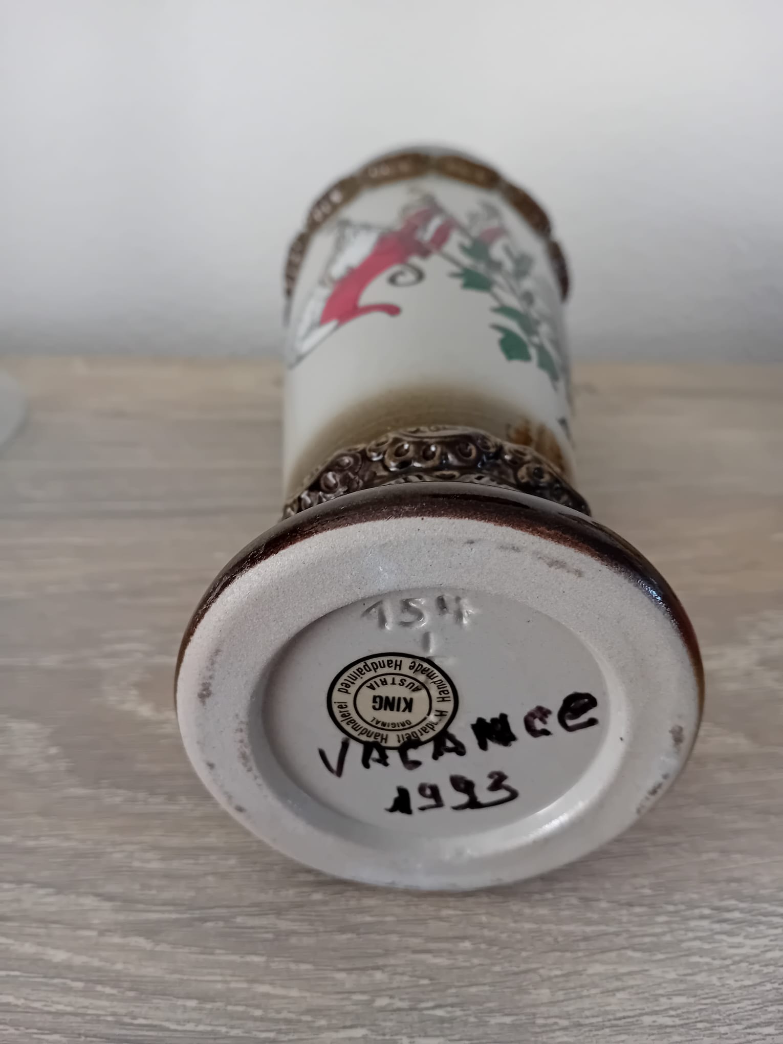keramieke bierpull met Oostenrijks wapen. (King Werk). art.nr 39399 - Afbeelding 3