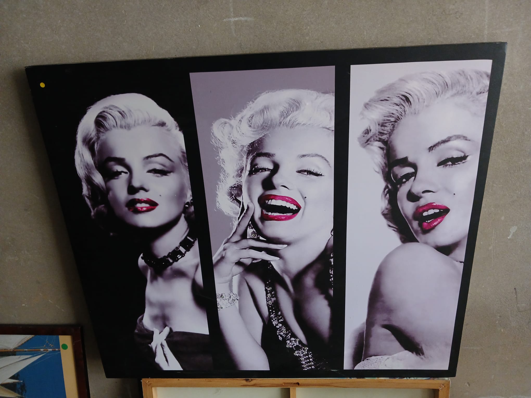 Canvas drieluik Marilyn Monroe Art.nr 39415