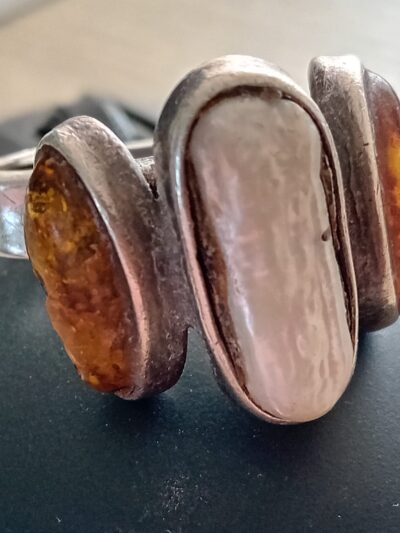 Vintage ring met Baltische stenen artnr:
