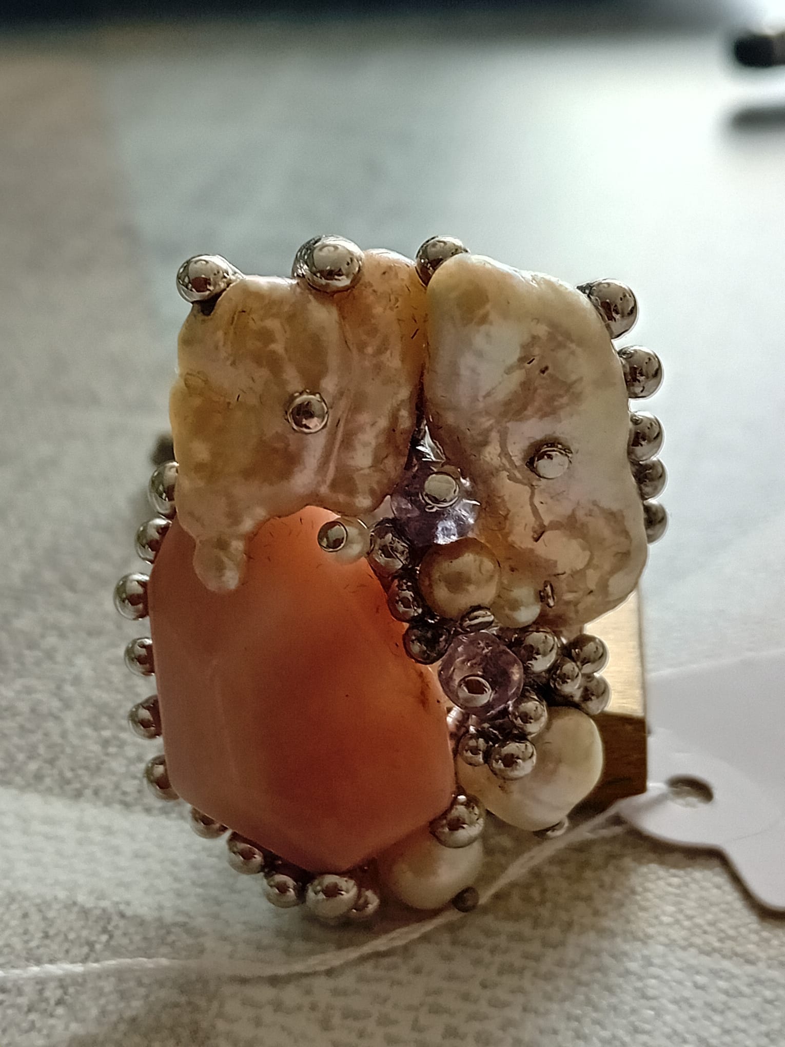 Brocante Bohemian style ring maat 17,5 artnr: 3914