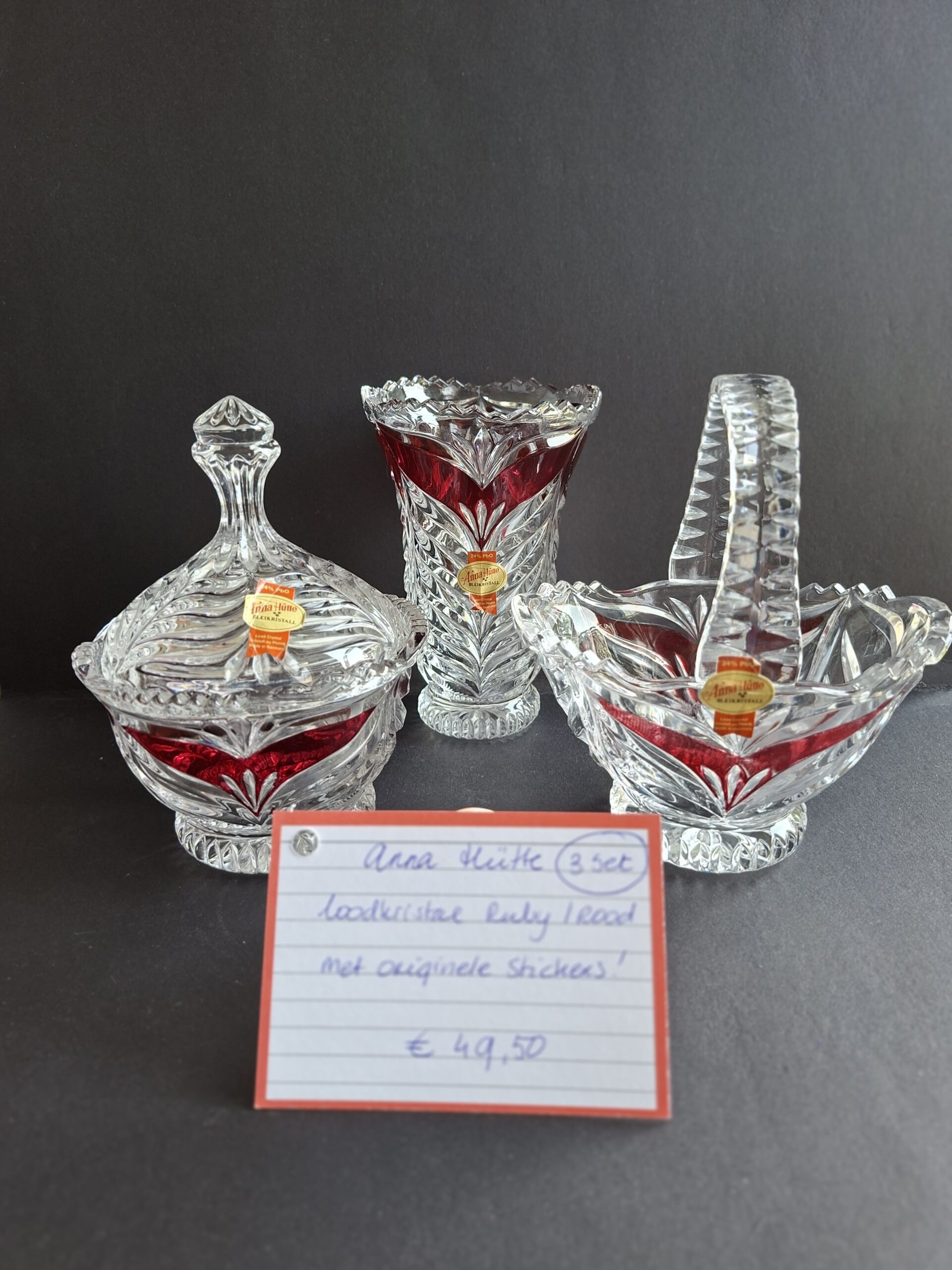 Anna HütteKristal set van 3 Art.nr 40114 - Afbeelding 3