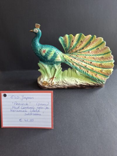 Pauw (Peacock) keramiek beeld art.nr 40489