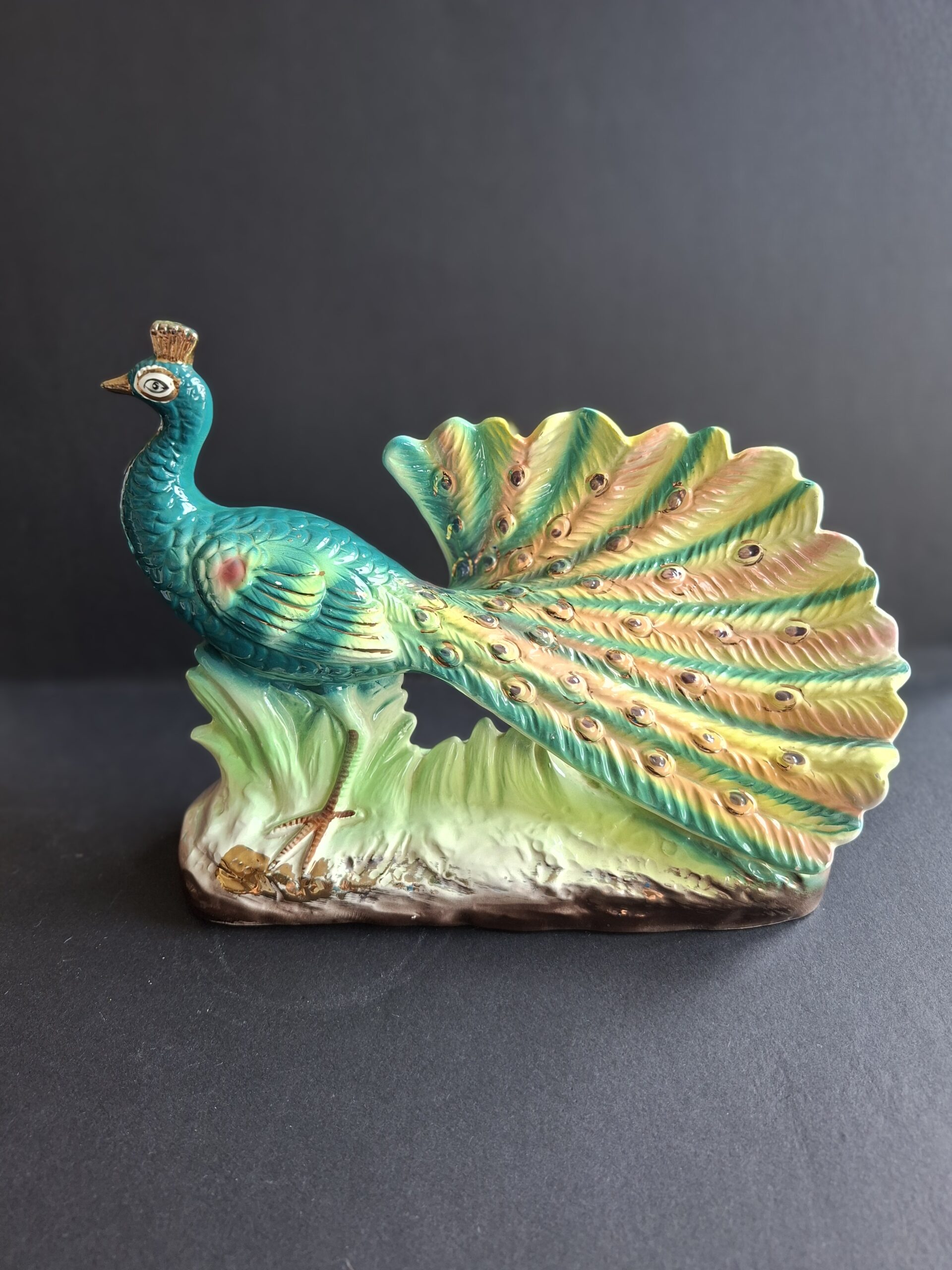 Pauw (Peacock) keramiek beeld art.nr 40489 - Afbeelding 2