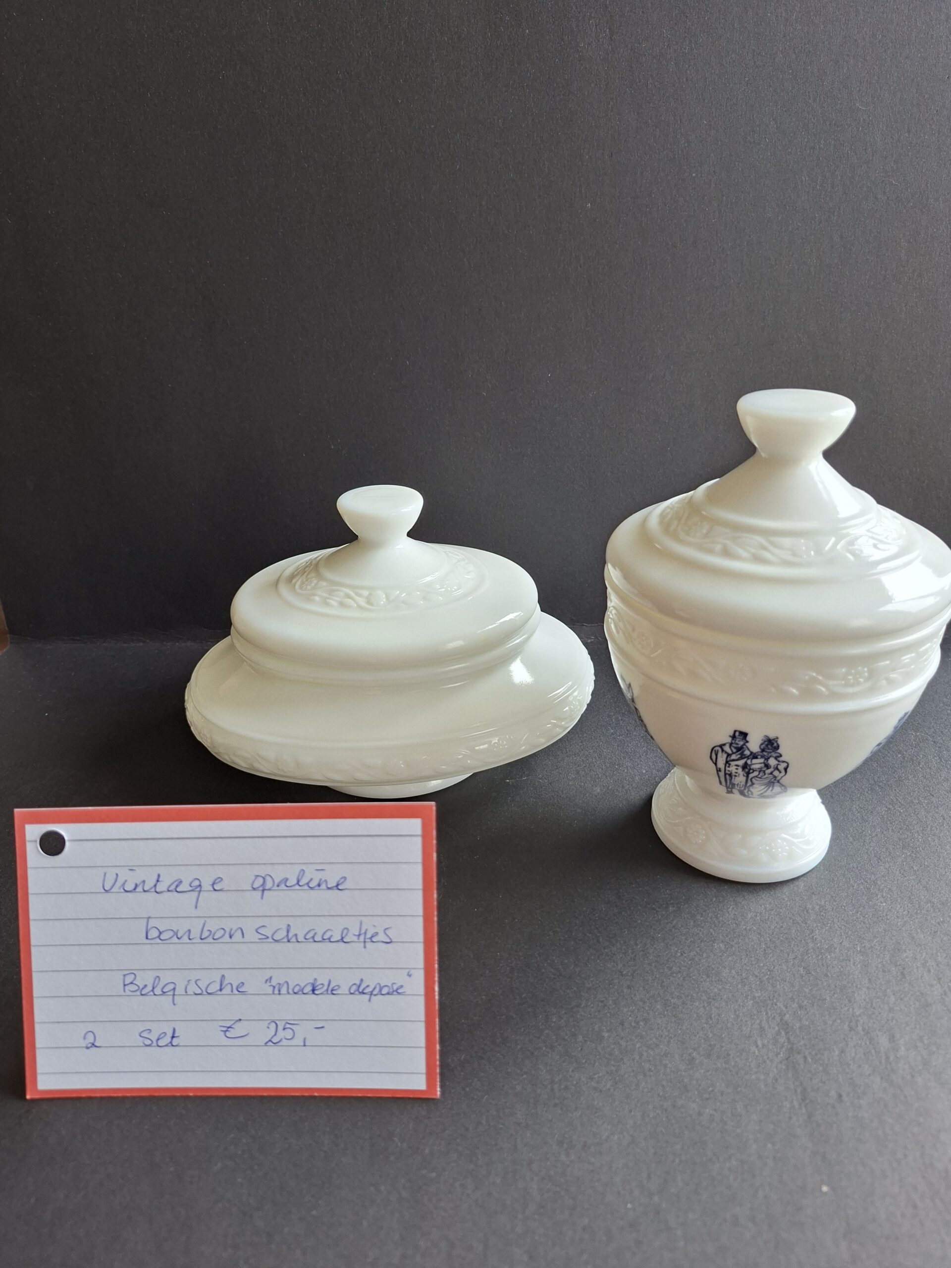 Bonbon schaale 2 set Belgische “Modele Depose” art.nr. 40486 - Afbeelding 2