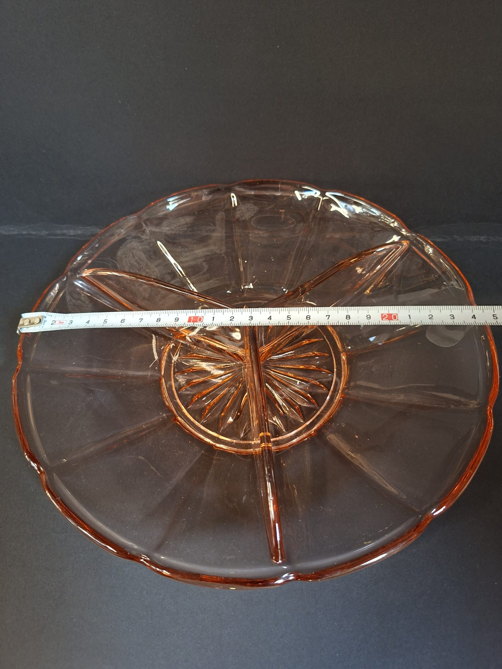 Art Deco glazen schaal, art nr 40626 - Afbeelding 3