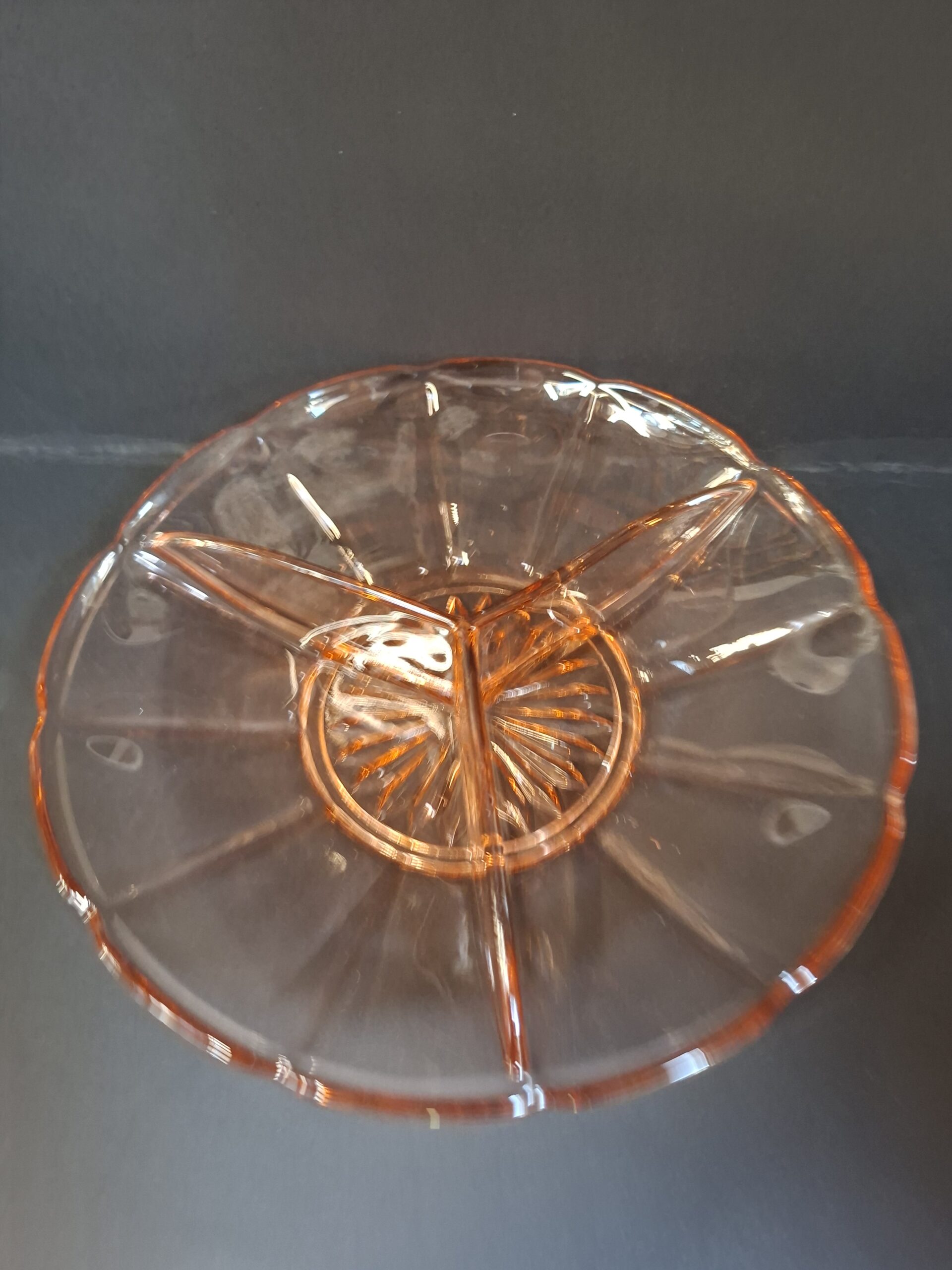 Art Deco glazen schaal, art nr 40626 - Afbeelding 4
