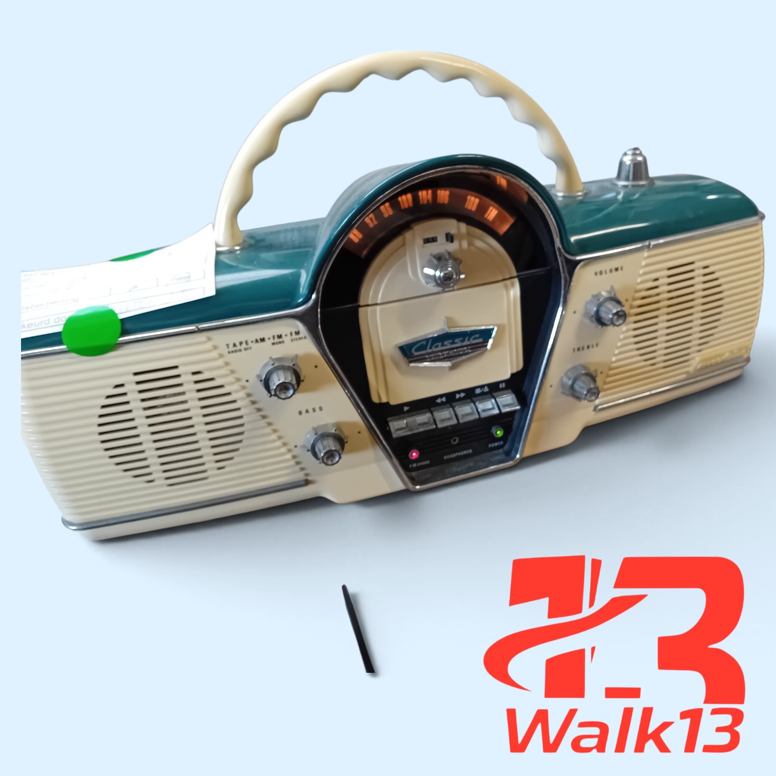 Cicena Classic Overdrive AM/FM-radio met cassetterecorder art.nr 40408