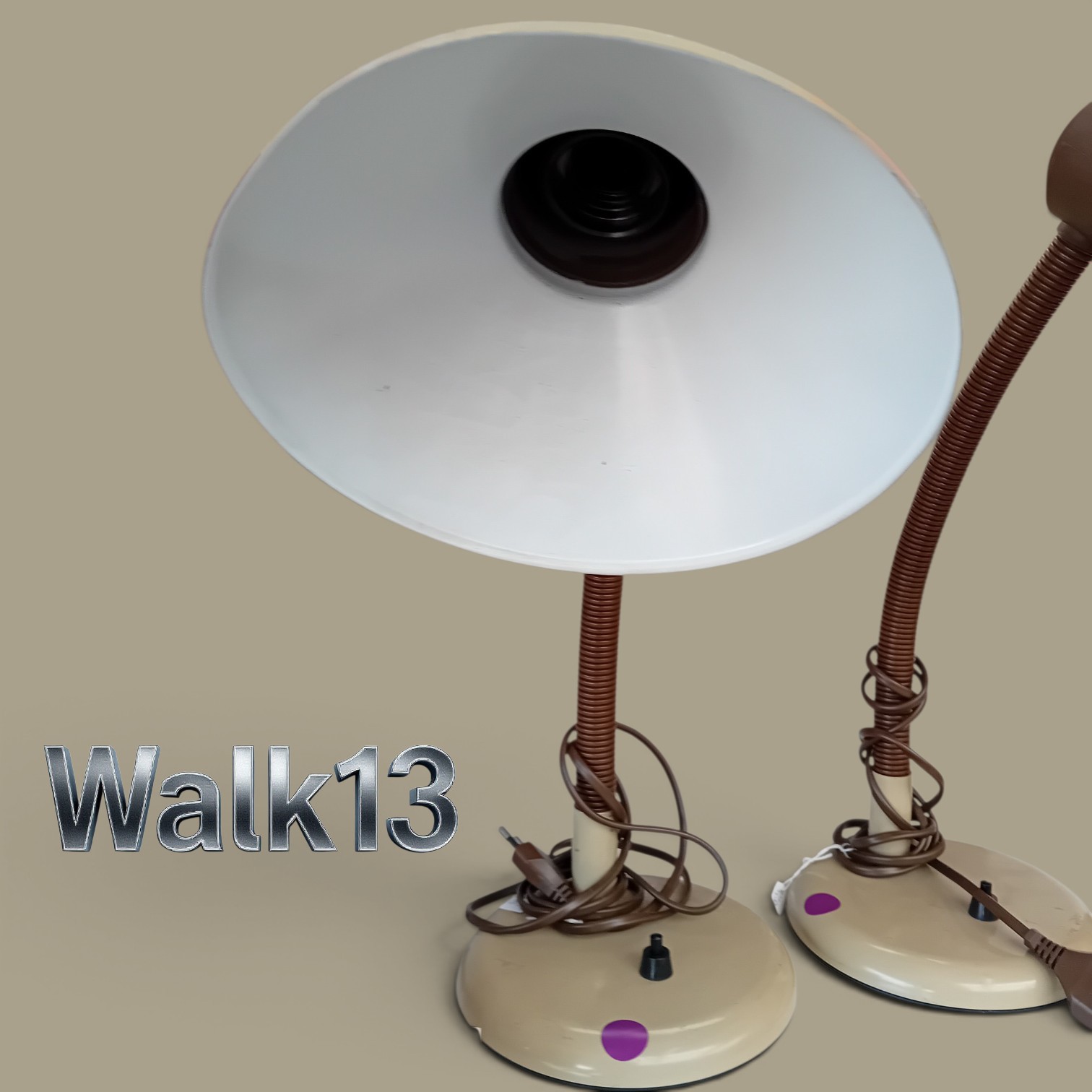 2x mid century bureaulampen art.nr 40808 - Afbeelding 3