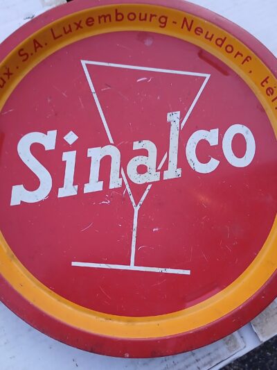 vintage collector item  metalen dienblad Sinalco, jaartal 50/60 art.nr 40556