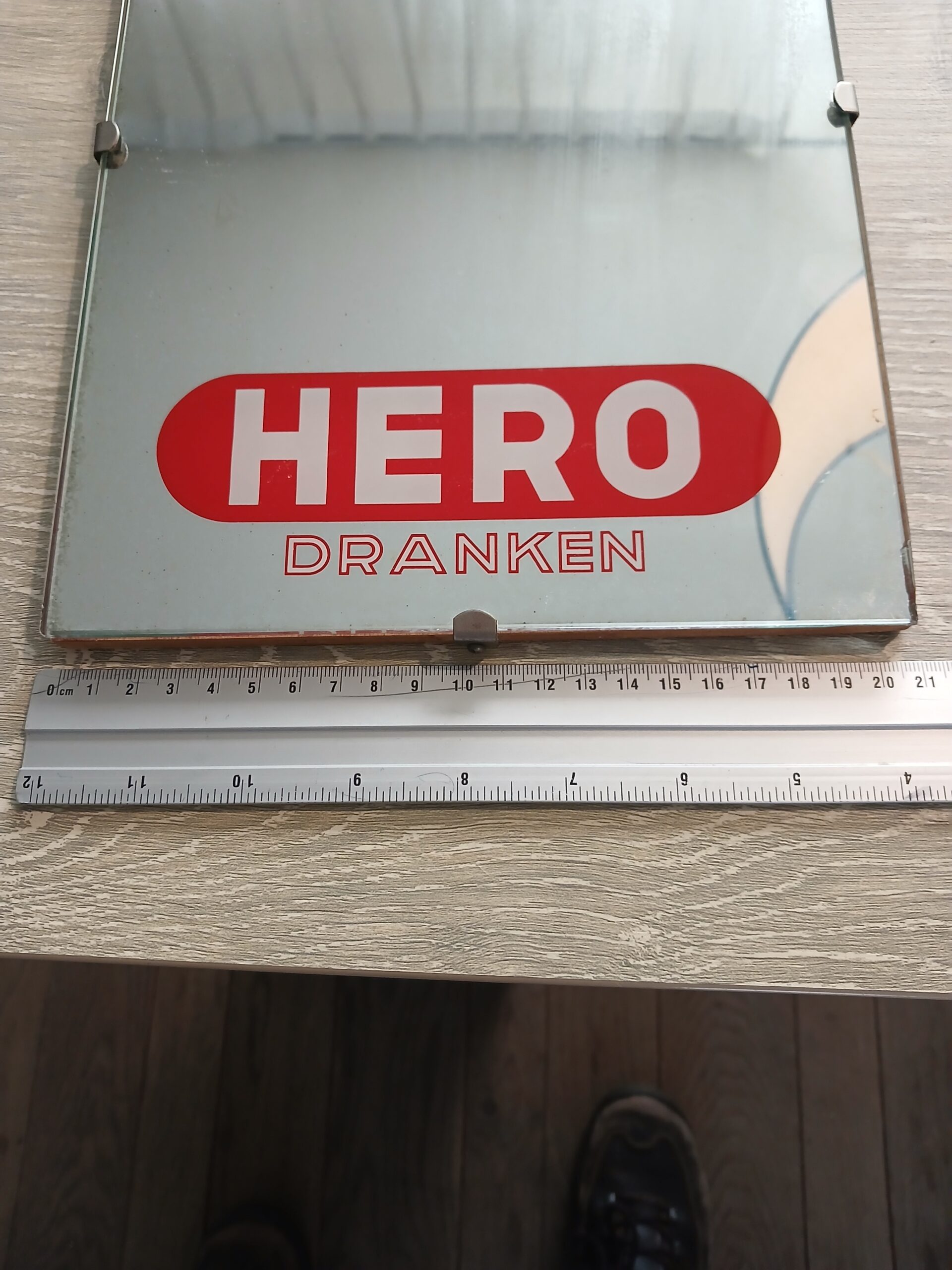 Vintage spiegel HERO Dranken 30 x 20 cm. art.nr. 40559 - Afbeelding 3