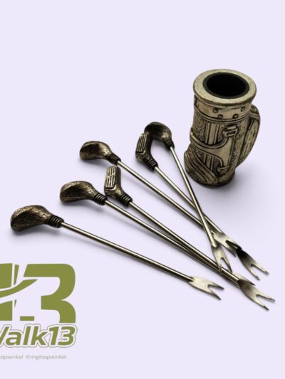 set van metalen olijf- of cocktailprikkers art.nr. 40663